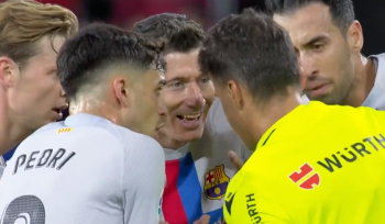 Robert Lewandowski wyleciał z boiska w meczu LaLiga! Barcelona wygrała w osłabieniu (VIDEO)